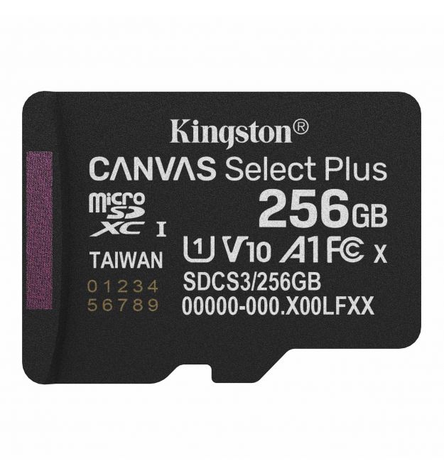 Kingston Карта памяти Kingston microSD 256GB C10 UHS-I A1 V10 R150MB/s