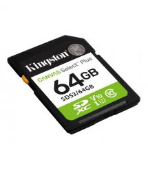 Kingston Карта памяти Kingston SD 64GB C10 UHS-I V10 R100MB/s
