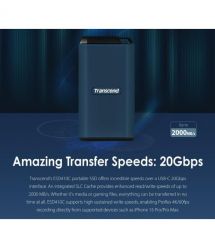 Transcend Портативний SSD Transcend 4TB USB 3.2 Gen 2 Type-C ESD410C