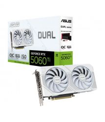 ASUS Graphic Card GeForce RTX 5060 TI 16GB GDDR7 OC DUAL-RTX5060TI-O16G-WHITE