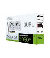 ASUS Graphic Card GeForce RTX 5060 TI 16GB GDDR7 OC DUAL-RTX5060TI-O16G-WHITE