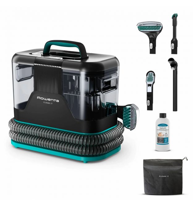 Rowenta Пылесос Rowenta моющий Clean It, 1700Вт, конт пыль -1,5л, вода -2,3л, 4 насадки, черный