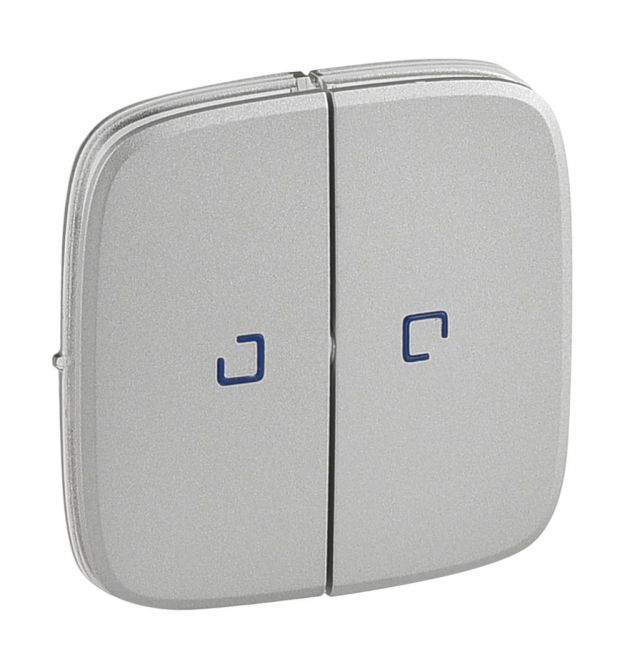 Legrand 2-gang switch key with backlight Valena ALLURE, IN*MATIC, aluminum