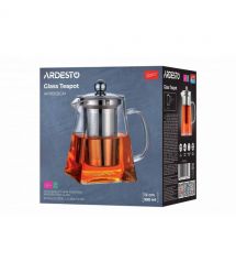 ARDESTO Заварник Gemini Roma 950мл, боросиликатное стекло, нержавеющая сталь, прозрачный