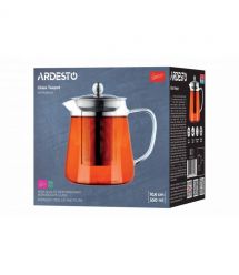 ARDESTO Заварник Gemini Milano 550мл, боросиликатное стекло, нержавеющая сталь, прозрачный