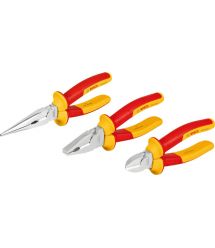 Bosch Pliers Professional, set of 3, (combination pliers, diagonal cutter, long nose pliers), VDE