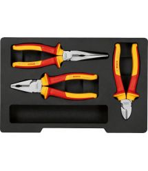 Bosch Pliers Professional, set of 3, (combination pliers, diagonal cutter, long nose pliers), VDE