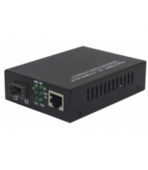 Медиаконвертер Merlion под SFP модуль (IC+175), 10M / 100M / 1000M, (0 +70°C), + блок питания 5V 2A (евро вилка) Q10
