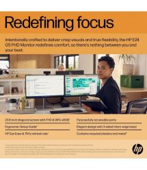 HP Монітор LCD 23.8" HP E24 G5 HDMI, DP, USB, IPS