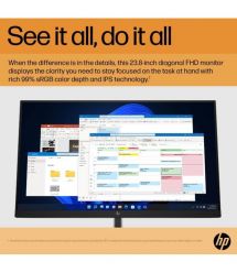 HP Монітор LCD 23.8" HP E24 G5 HDMI, DP, USB, IPS