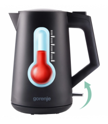 Gorenje Electric kettle, 1,7L, Strix, black matte