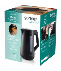 Gorenje Electric kettle, 1,7L, Strix, black matte