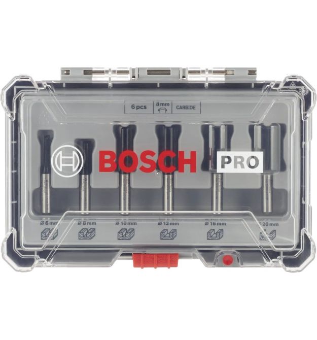 Bosch Набор пазовых фрез Bosch Professional 8мм 6шт