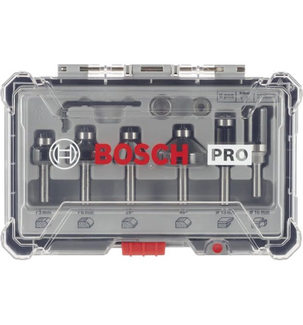 Bosch Набор кромочных фасонных фрез Bosch Professional 8мм 6шт