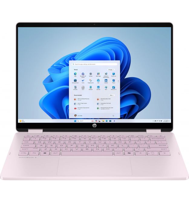 HP Ноутбук HP OmniBook 5 Flip x360 14" 2K IPS Touch, Intel 3-100U, 8GB, F512GB, UMA, DOS, рожевий