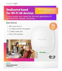 HPE Точка доступу HPE Aruba Instant On AP32, DR2x2, Wi-Fi 6E, 2.5GE uplink port, Indoor