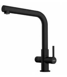 Franke Washbasin tap Lina L Clear Water 2.0, spout lenght - 254 mm, swivel, 1-handle, matt black