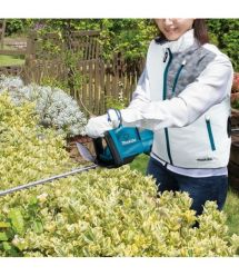 Makita Жилет аккумуляторный LXT/CXT, 10.8-18В, с вентиляцией, полиэстер, размет М, белый, 0.38кг