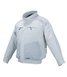 Makita Куртка аккумуляторная LXT, 18В, с вентиляцией, полиэстер, размет L, белый, 0.44кг