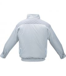 Makita Куртка аккумуляторная LXT, 18В, с вентиляцией, полиэстер, размет L, белый, 0.44кг
