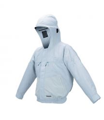 Makita Куртка аккумуляторная LXT/CXT, 10.8-18В, с вентиляцией, полиэстер, размет L, белый, 0.41кг