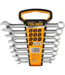 Tolsen Profi spanners, set of 8 pcs., double-sided, 8-19mm, CrV