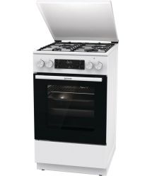 Gorenje Плита комби, 70л, 50x60см, дисплей, эмалированные реш, программатор IconLed, метал.крышка, белый