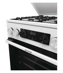 Gorenje Плита комби, 70л, 50x60см, дисплей, эмалированные реш, программатор IconLed, метал.крышка, белый