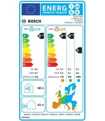 Bosch Air Conditioner Climate 7000i 35m2 inverter 12000BTU 3.4kW A+++/A+++ -30°С Wi-Fi R32 white
