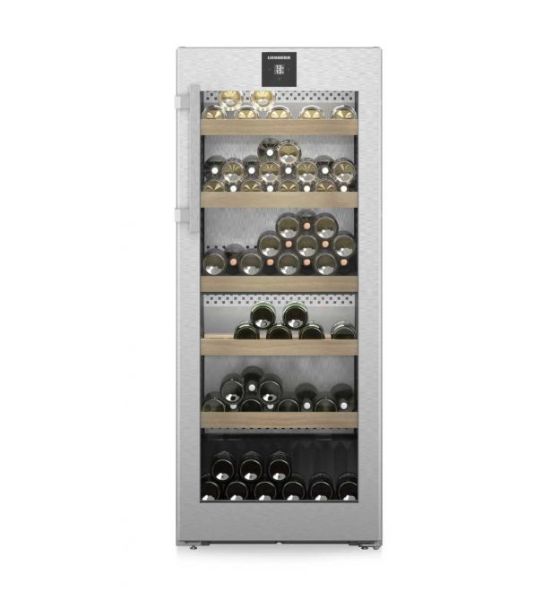 Liebherr Холодильник для вина, 145.4x59.7х67.5, холод.отд.-272л, зон - 1, бут-107, ST, дисплей, серебряный