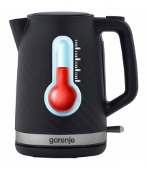 Gorenje Electric kettle, 1,7L, Strix, black matte