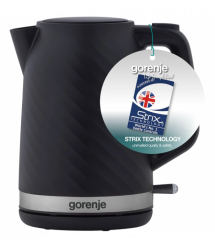 Gorenje Electric kettle, 1,7L, Strix, black matte