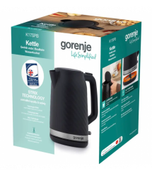 Gorenje Electric kettle, 1,7L, Strix, black matte