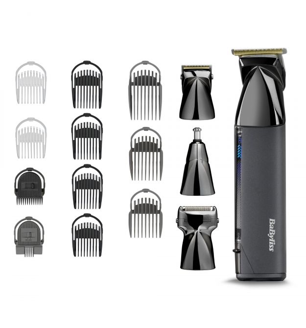BaByliss Набор для стрижки Super-X Metal Black Edition для головы, усов, бороды,носа и т