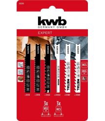 Einhell Sawing blade for electric jigsaw KWB set 6pcs