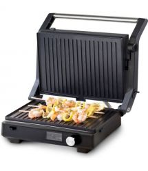 Gorenje Гриль Gorenje прижимний 2100Вт, темп. режимів-7, з`ємні пластини, розкриття на 180°, метал, чорний