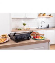 Gorenje Гриль Gorenje прижимний 2100Вт, темп. режимів-7, з`ємні пластини, розкриття на 180°, метал, чорний