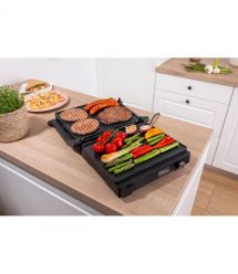 Gorenje Гриль Gorenje прижимний 2100Вт, темп. режимів-7, з`ємні пластини, розкриття на 180°, метал, чорний