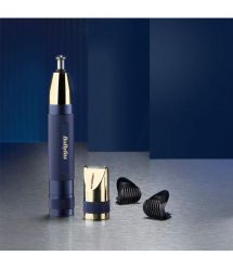BaByliss Триммер для бровей, усов, носа, ушей, 1xAA, насадок-3, чехол, сталь, синий