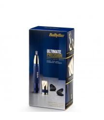 BaByliss Триммер для бровей, усов, носа, ушей, 1xAA, насадок-3, чехол, сталь, синий