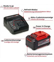 Einhell Starter Kit PXC 18V battery and charger set 1x5.2A h 0.89kg