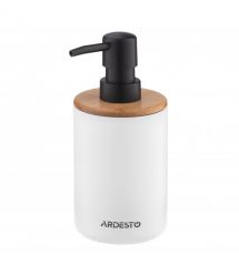ARDESTO Набор для ванной комнаты Minimalism 360мл, 3 предмета, полипропилен, бамбук, белый