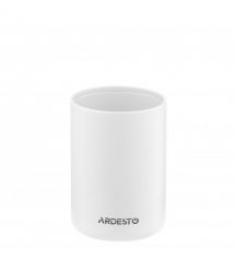 ARDESTO Набор для ванной комнаты Minimalism 360мл, 3 предмета, полипропилен, бамбук, белый