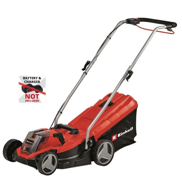 Einhell Газонокосилка аккумуляторная бесщеточная GE-CM 18/33 Li-Solo 18В 33см 25-65мм 30л 10.1кг без АКБ и ЗП
