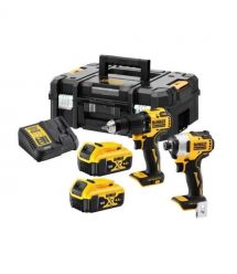 DeWALT set of two brushless cordless tools DCD709 drill-screwdriver DCF809 impact screwdriver DCF809 battery 2x4A·h ZP case 6.5
