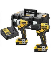 DeWALT set of two brushless cordless tools DCD709 drill-screwdriver DCF809 impact screwdriver DCF809 battery 2x4A·h ZP case 6.5