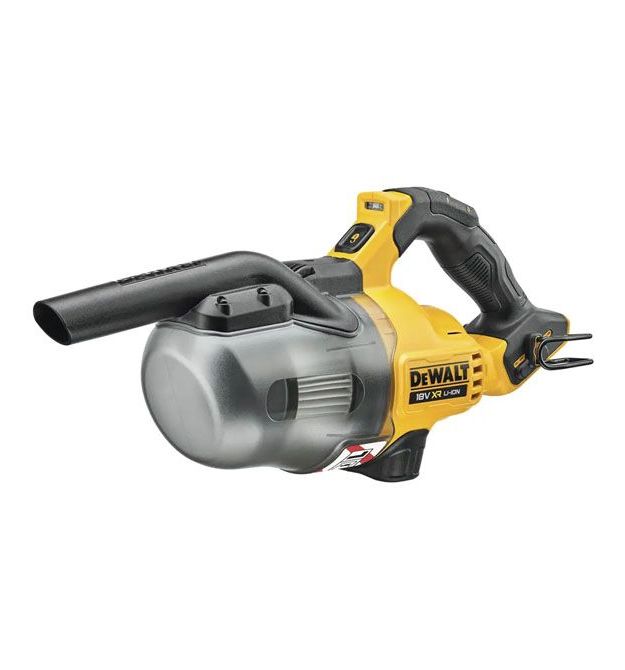DeWALT Аккумуляторный пылесос 18B XR Li-lon D318мм контейнер 0.л 217л/с 1.5кг без АКБ и ЗП