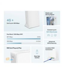 Mercusys Маршрутизатор MB230-4G AC1200, 4G/LTE, 1xGE LAN, 1xGE WAN