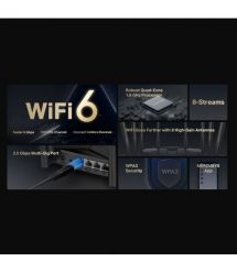 Mercusys Маршрутизатор MR90X AX6000, 1x2.5GE WAN/LAN, 1xGE WAN\LAN, 2xGE LAN