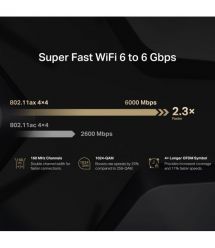 Mercusys Маршрутизатор MR90X AX6000, 1x2.5GE WAN/LAN, 1xGE WAN\LAN, 2xGE LAN